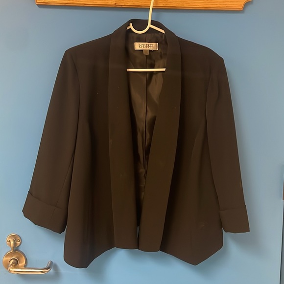 Kasper black swing collar blazer Size 16 - Picture 7 of 7